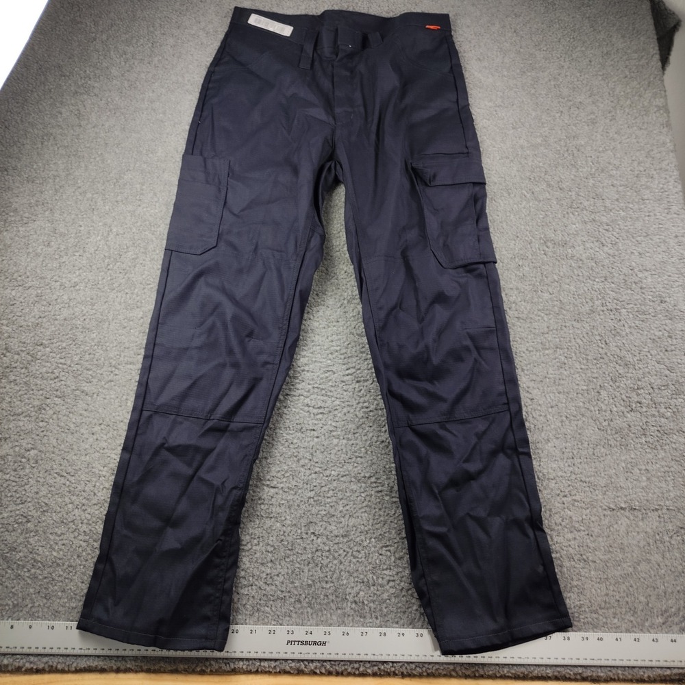 Bulwark Cargo Pants Mens 34x32 iQ Series FR Navy Blue Flame Fire Resistant NWT